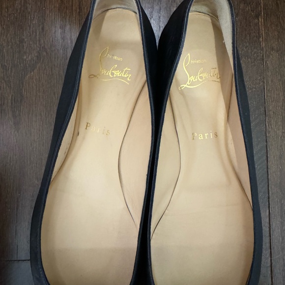 Christian Louboutin Ballalla Leather Point-toe Flats Black - Picture 7 of 8